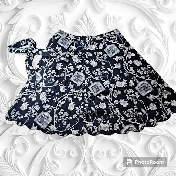 Talbots Floral Bird Cage Scallop-edge Midi Skirt Size 12 - Picture 1 of 8